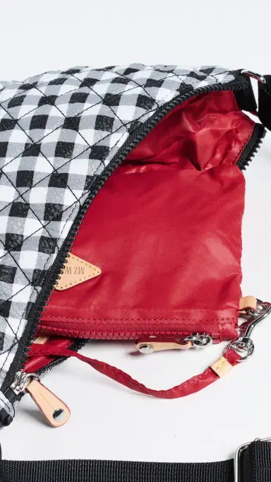 MZ Wallace Small Metro Smile Bag Black/White Gingham One Size | Thumbnail 6 MZ Wallace Small Metro Smile Bag Black/White Gingham One Size | Thumbnail 6