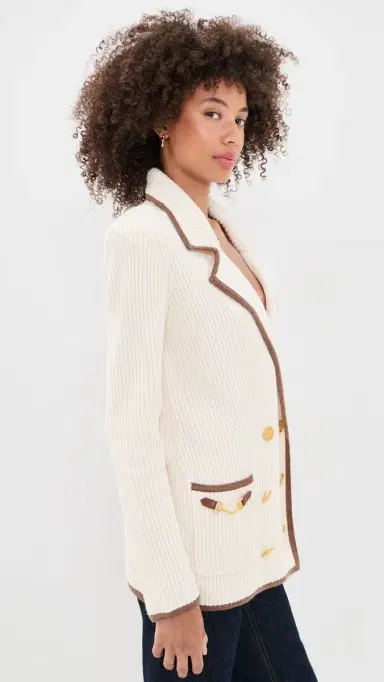 L'AGENCE Ranch Knit Blazer /Dk Cappuccino | Thumbnail 4 L'AGENCE Ranch Knit Blazer /Dk Cappuccino | Thumbnail 4