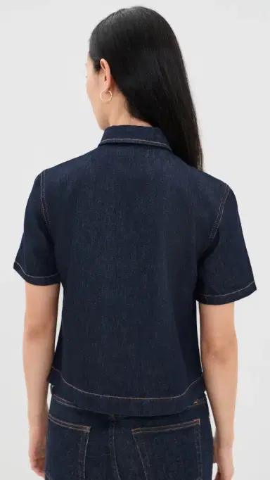 Madewell Denim Boxy Polo Shirt Rinse Wash | Thumbnail 3 Madewell Denim Boxy Polo Shirt Rinse Wash | Thumbnail 3