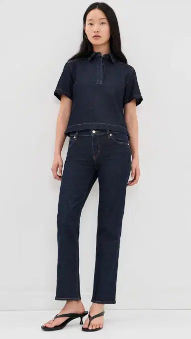 Madewell Denim Boxy Polo Shirt Rinse Wash | Thumbnail 5 Madewell Denim Boxy Polo Shirt Rinse Wash | Thumbnail 5