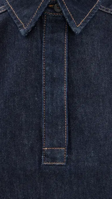 Madewell Denim Boxy Polo Shirt Rinse Wash | Thumbnail 6 Madewell Denim Boxy Polo Shirt Rinse Wash | Thumbnail 6