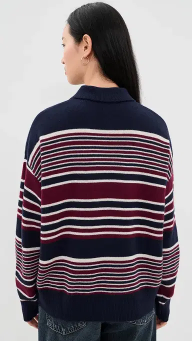 Good American The Oversized Rugby Sweater Multi tripe | Thumbnail 3 Good American The Oversized Rugby Sweater Multi tripe | Thumbnail 3