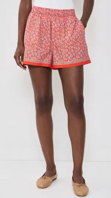 La Maregold Charlie Shorts Red inen Bloom | Thumbnail 2 La Maregold Charlie Shorts Red inen Bloom | Thumbnail 2