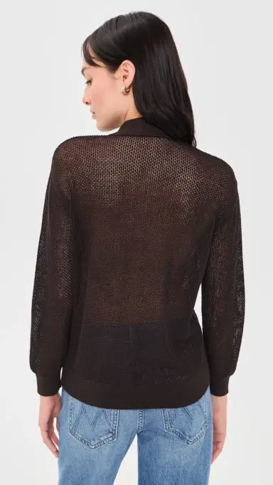 L'Agence Carine Pointelle Collared Sweater | Thumbnail 3 L'Agence Carine Pointelle Collared Sweater | Thumbnail 3