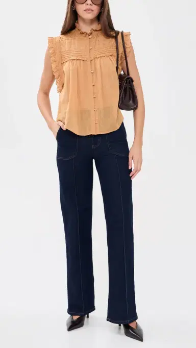 FRAME Le Slim Palazzo Pintuck Pocket Jeans Rinse | Thumbnail 5 FRAME Le Slim Palazzo Pintuck Pocket Jeans Rinse | Thumbnail 5