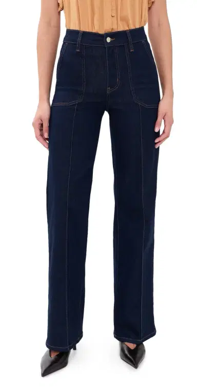 FRAME Le Slim Palazzo Pintuck Pocket Jeans Rinse | Thumbnail 1 FRAME Le Slim Palazzo Pintuck Pocket Jeans Rinse | Thumbnail 1