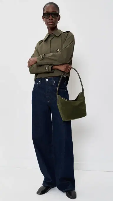 Madewell Suede Port Lid Shoulder Bag Dried Olive Multi One Size | Thumbnail 3 Madewell Suede Port Lid Shoulder Bag Dried Olive Multi One Size | Thumbnail 3