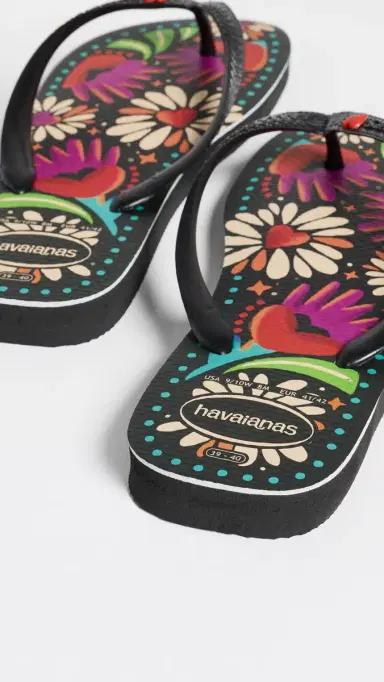 Havaianas Top Begonia Heart Flip Flops Black | Thumbnail 4 Havaianas Top Begonia Heart Flip Flops Black | Thumbnail 4