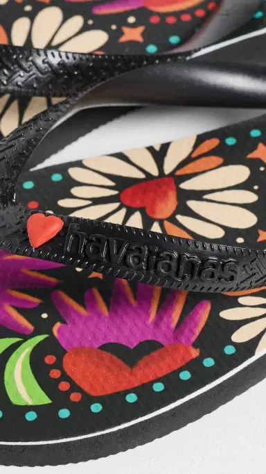Havaianas Top Begonia Heart Flip Flops Black | Thumbnail 6 Havaianas Top Begonia Heart Flip Flops Black | Thumbnail 6