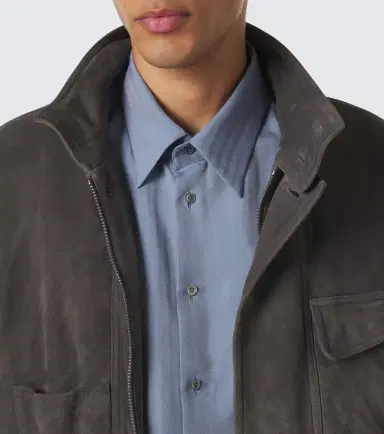 Giorgio Armani Chevron silk jacquard shirt | Thumbnail 3 Giorgio Armani Chevron silk jacquard shirt | Thumbnail 3