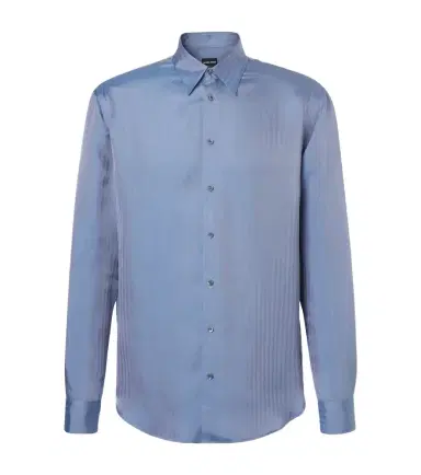 Giorgio Armani Chevron silk jacquard shirt | Thumbnail 1 Giorgio Armani Chevron silk jacquard shirt | Thumbnail 1