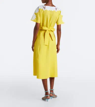 Valentino Embroidered linen midi dress | Thumbnail 5 Valentino Embroidered linen midi dress | Thumbnail 5