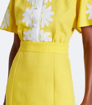 Valentino Embroidered linen midi dress | Thumbnail 6 Valentino Embroidered linen midi dress | Thumbnail 6