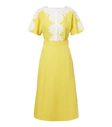 Valentino Embroidered linen midi dress | Thumbnail 1 Valentino Embroidered linen midi dress | Thumbnail 1