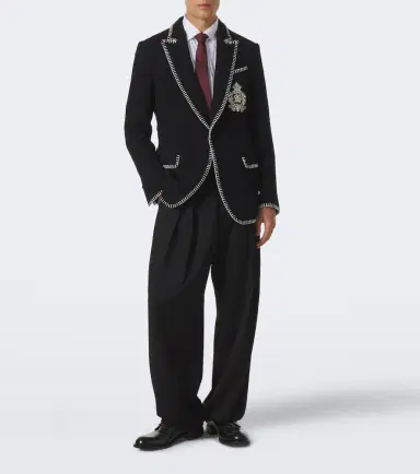 Dolce & Gabbana DG embellished wool-blend tweed blazer | Thumbnail 3 Dolce & Gabbana DG embellished wool-blend tweed blazer | Thumbnail 3