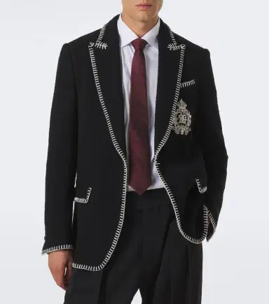 Dolce & Gabbana DG embellished wool-blend tweed blazer | Thumbnail 4 Dolce & Gabbana DG embellished wool-blend tweed blazer | Thumbnail 4