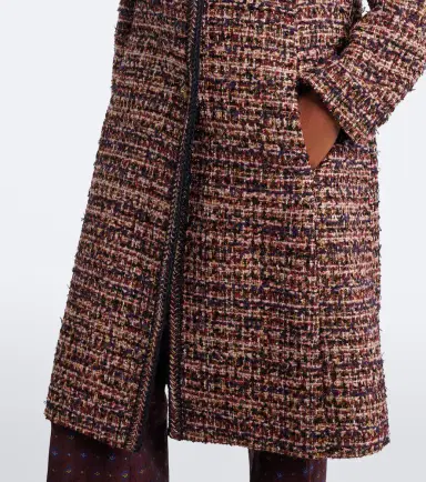 Etro Single-breasted tweed coat | Thumbnail 4 Etro Single-breasted tweed coat | Thumbnail 4