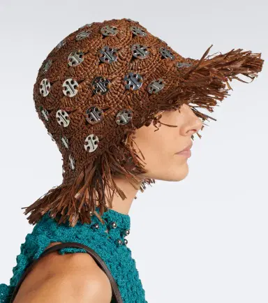 Rabanne Fringed studded raffia bucket hat | Thumbnail 5 Rabanne Fringed studded raffia bucket hat | Thumbnail 5