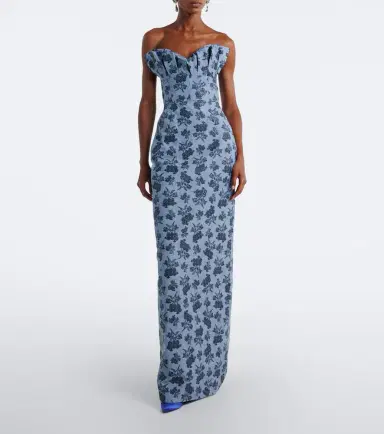 Markarian Rita floral cotton-blend bustier gown | Thumbnail 3 Markarian Rita floral cotton-blend bustier gown | Thumbnail 3