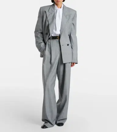 Givenchy Checked wool wide-leg pants | Thumbnail 4 Givenchy Checked wool wide-leg pants | Thumbnail 4