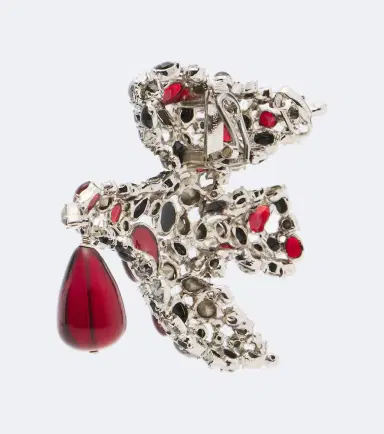Saint Laurent Dove embellished clip-on earrings | Thumbnail 2 Saint Laurent Dove embellished clip-on earrings | Thumbnail 2