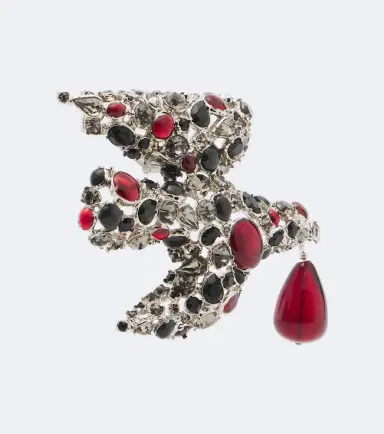 Saint Laurent Dove embellished clip-on earrings | Thumbnail 3 Saint Laurent Dove embellished clip-on earrings | Thumbnail 3