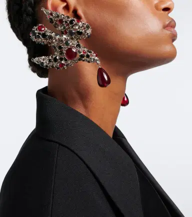 Saint Laurent Dove embellished clip-on earrings | Thumbnail 5 Saint Laurent Dove embellished clip-on earrings | Thumbnail 5