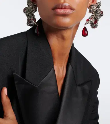 Saint Laurent Dove embellished clip-on earrings | Thumbnail 6 Saint Laurent Dove embellished clip-on earrings | Thumbnail 6