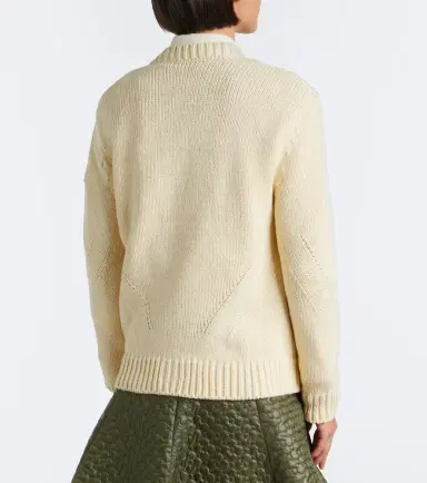 Moncler Down-paneled cotton-blend cardigan | Thumbnail 3 Moncler Down-paneled cotton-blend cardigan | Thumbnail 3