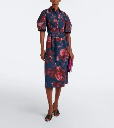 Erdem Floral cotton poplin shirt dress | Thumbnail 3 Erdem Floral cotton poplin shirt dress | Thumbnail 3