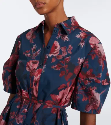 Erdem Floral cotton poplin shirt dress | Thumbnail 4 Erdem Floral cotton poplin shirt dress | Thumbnail 4