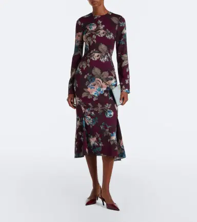 Erdem Floral cady midi dress | Thumbnail 3 Erdem Floral cady midi dress | Thumbnail 3