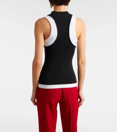 Versace Layered cotton-blend tank top | Thumbnail 4 Versace Layered cotton-blend tank top | Thumbnail 4