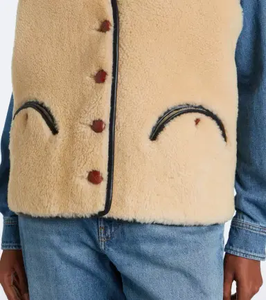 Blazé Milano Blazé Milano Gliss leather-trimmed shearling vest | Thumbnail 7 Blazé Milano Blazé Milano Gliss leather-trimmed shearling vest | Thumbnail 7
