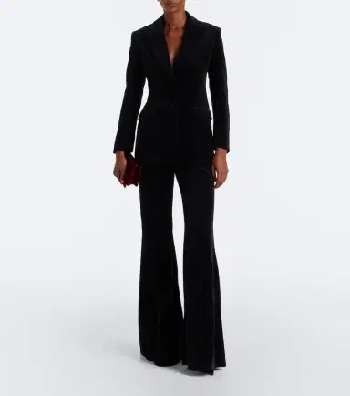 Costarellos Avice cotton velvet flared pants | Thumbnail 2 Costarellos Avice cotton velvet flared pants | Thumbnail 2