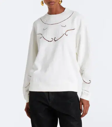 Marant Etoile Vella embroidered cotton sweatshirt | Thumbnail 2 Marant Etoile Vella embroidered cotton sweatshirt | Thumbnail 2