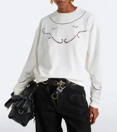 Marant Etoile Vella embroidered cotton sweatshirt | Thumbnail 4 Marant Etoile Vella embroidered cotton sweatshirt | Thumbnail 4