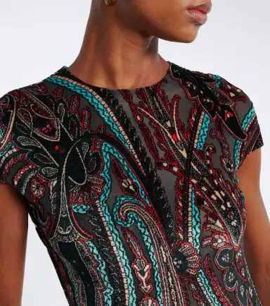 Etro Paisley velvet devoré gown | Thumbnail 4 Etro Paisley velvet devoré gown | Thumbnail 4
