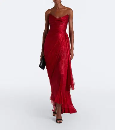 Maria Lucia Hohan Heidi pleated silk bustier gown | Thumbnail 5 Maria Lucia Hohan Heidi pleated silk bustier gown | Thumbnail 5