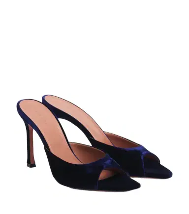 Amina Muaddi Alexa velvet mules | Thumbnail 1 Amina Muaddi Alexa velvet mules | Thumbnail 1