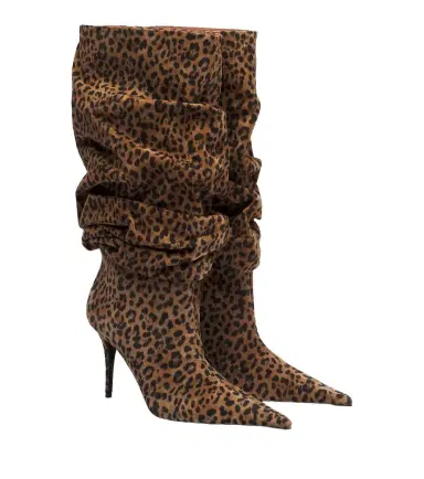 Amina Muaddi Anok leopard-print suede knee-high boots | Thumbnail 1 Amina Muaddi Anok leopard-print suede knee-high boots | Thumbnail 1
