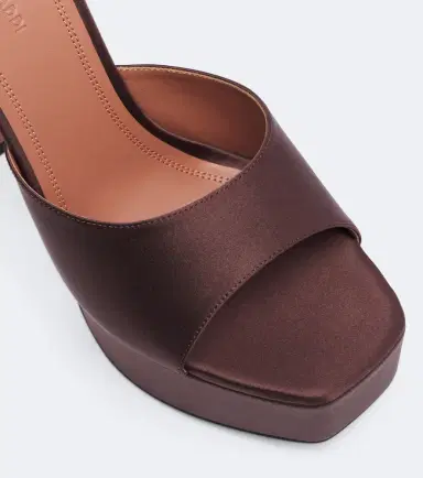 Amina Muaddi Dalida satin platform mules | Thumbnail 2 Amina Muaddi Dalida satin platform mules | Thumbnail 2