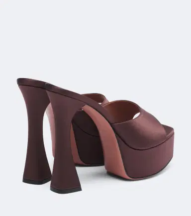 Amina Muaddi Dalida satin platform mules | Thumbnail 4 Amina Muaddi Dalida satin platform mules | Thumbnail 4