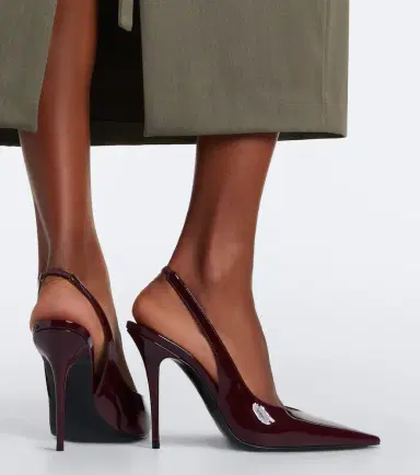 Amina Muaddi Anok patent leather slingback pumps | Thumbnail 6 Amina Muaddi Anok patent leather slingback pumps | Thumbnail 6