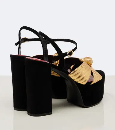 Valentino Garavani Crasher metallic leather platform sandals | Thumbnail 2 Valentino Garavani Crasher metallic leather platform sandals | Thumbnail 2