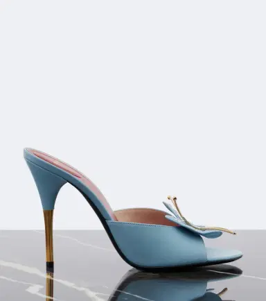 Valentino Garavani Flutterby embellished leather mules | Thumbnail 4 Valentino Garavani Flutterby embellished leather mules | Thumbnail 4