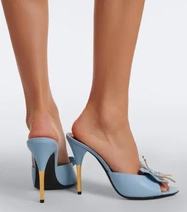 Valentino Garavani Flutterby embellished leather mules | Thumbnail 6 Valentino Garavani Flutterby embellished leather mules | Thumbnail 6