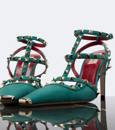 Valentino Garavani Rockstud suede slingback pumps | Thumbnail 2 Valentino Garavani Rockstud suede slingback pumps | Thumbnail 2