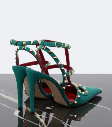 Valentino Garavani Rockstud suede slingback pumps | Thumbnail 4 Valentino Garavani Rockstud suede slingback pumps | Thumbnail 4