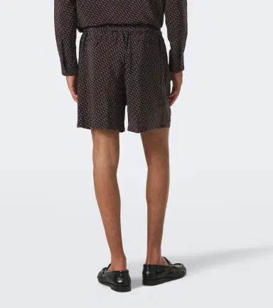 Saint Laurent Cassandre printed silk shorts | Thumbnail 4 Saint Laurent Cassandre printed silk shorts | Thumbnail 4